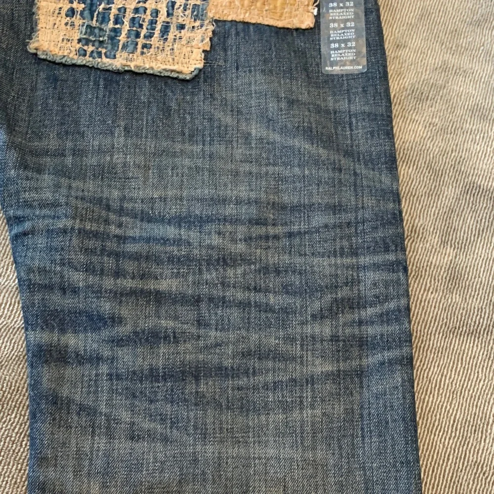 Polo by Ralph Lauren Patchwork Distressed Blue Men's Jeans - Picture 10 of 14